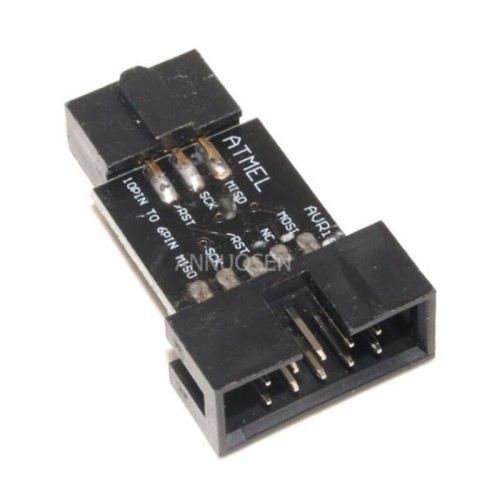 10 Pin to 6 Pin Adapter Board for AVRISP MKII,  USBASP , ATMEL STK500 Programmers