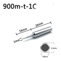 Lead-Free 900m-T-1C Soldering Iron Head Tip Replacement for Hakko 936 Soldering Bit  For DIY Rework