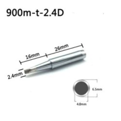 Lead-Free 900m-T-2.4D Soldering Iron Head Tip Replacement for Hakko 936 Soldering Bit  For DIY Rework