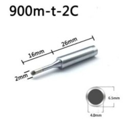 Lead-Free 900m-T-2C Soldering Iron Head Tip Replacement for Hakko 936 Soldering Bit  For DIY Rework