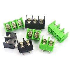 KF7.62 2Pin Interlocking Barrier Terminal Block 300V/20A (Green/Black)