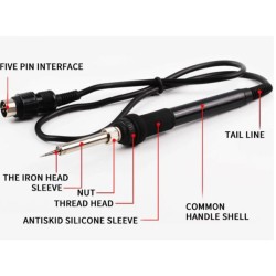 936 50W 24V Electric Soldering Iron Station 5pin Welding Hot Gun Soldering Replacement