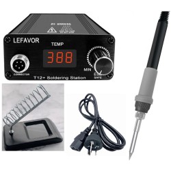 Quick Heating T12+ LED Digital soldering station with P9 Plastic Handle 70W AC Only