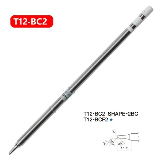 Lead-Free T12-BC2 Integrated Soldering Iron Tip For Hakko FX951 Series