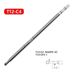 Lead-Free T12-C4 Integrated Soldering Iron Tip For Hakko FX951 Series