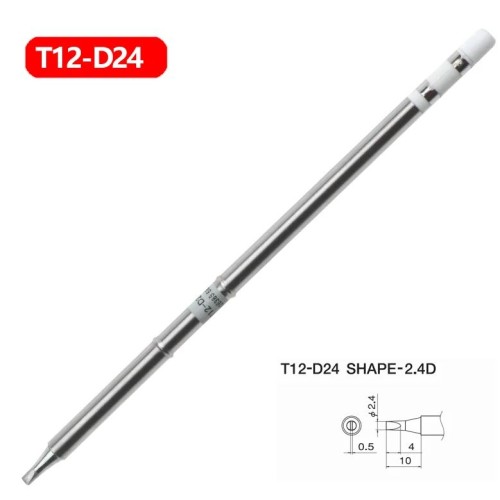 Lead-Free T12-D24 Integrated Soldering Iron Tip For Hakko FX951 Series