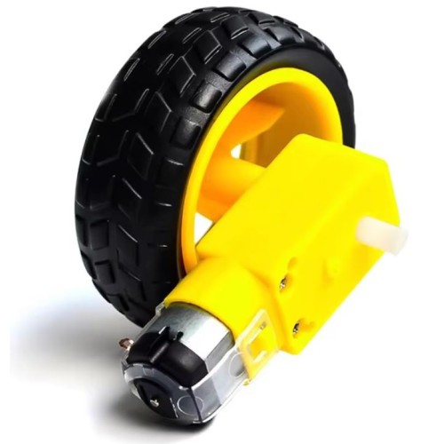 Geared Dual Shaft 3-6V TT Motor & Tyre Wheel for Arduino Smart Car