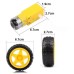 Geared Dual Shaft 3-6V TT Motor & Tyre Wheel for Arduino Smart Car