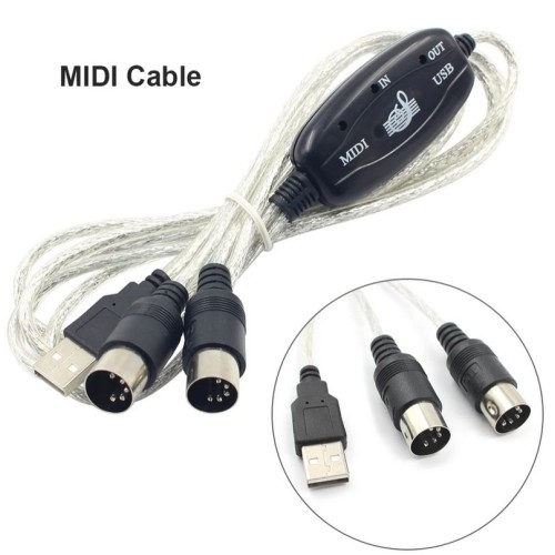 USB  to MIDI IN-OUT MIDI Adapter Cable Set