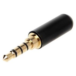 3.5mm 4-Pole Jack Audio Connector Male plug