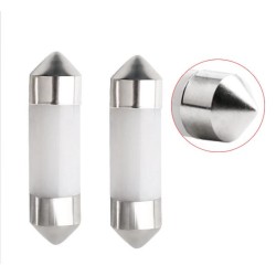 C5W Led Festoon Lamp COB Ceramic Shell Car LED Bulb 31mm Trunk Door Dome Light 12V (Pack of 2)