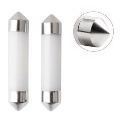 C5W Led Festoon Lamp COB Ceramic Shell Car LED Bulb 39mm Trunk Door Dome Light 12V (Pack of 2)