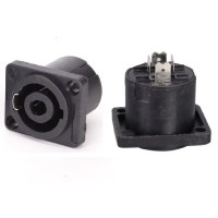 NL4FC 4-Pin Twist Lock speakON connector Panel Mount for professional Audio-FeMale